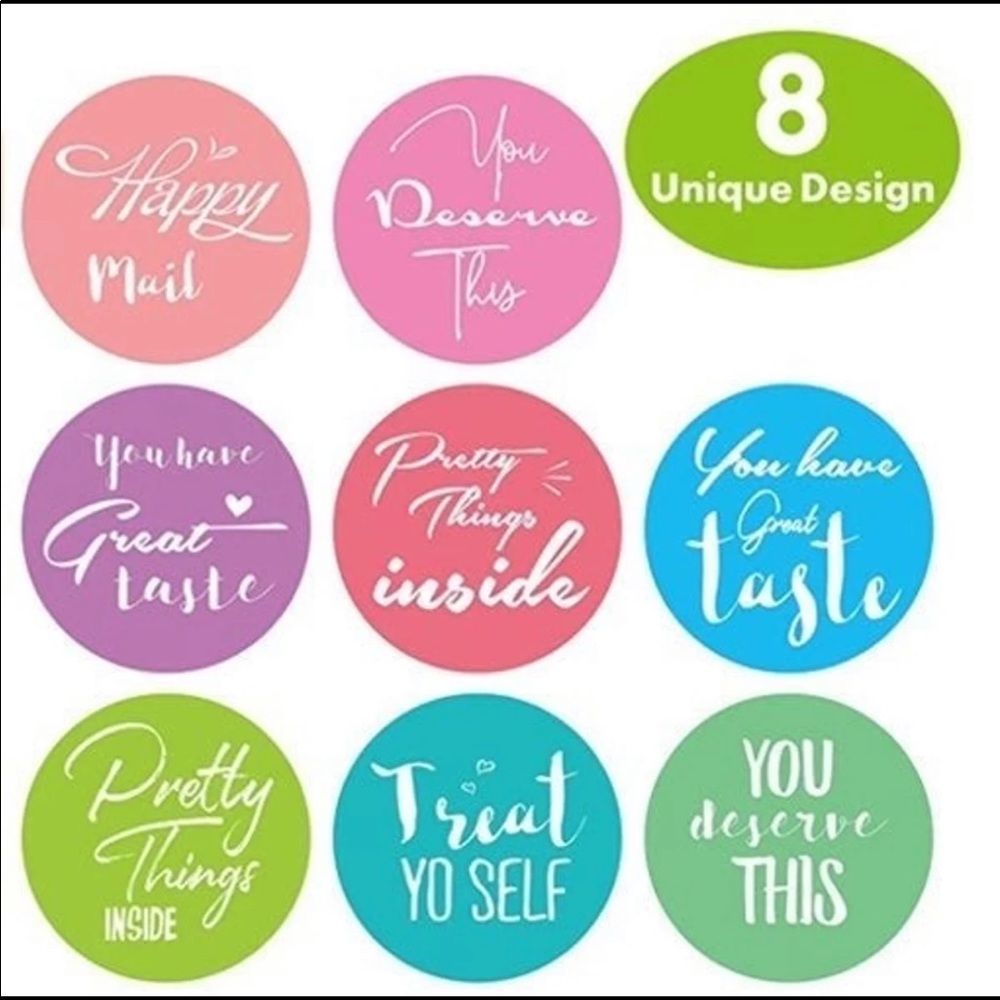100 1.5” Thank You Stickers